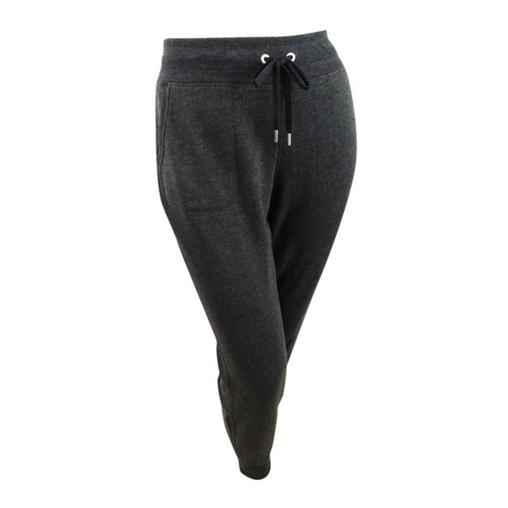 Calvin Klein Performance Women's Plus Size Rib-Trim Jogger Pants - Grey